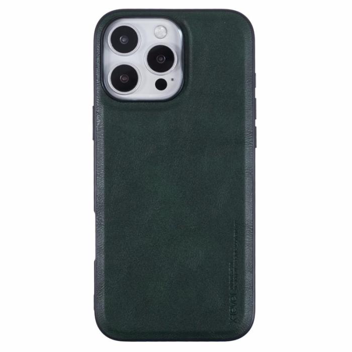 X-Level - X-LEVEL Bojue-3 iPhone 16 Pro Skal Läderbelagd - Midnight Green
