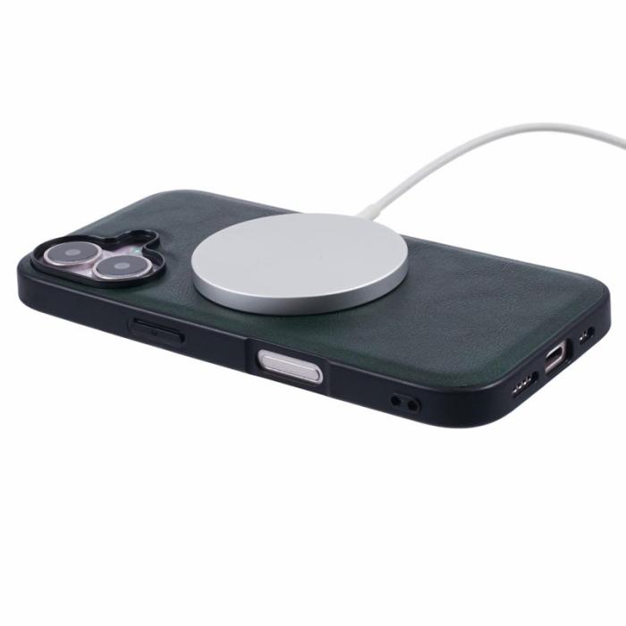 X-Level - X-LEVEL Bojue-3 iPhone 16 Skal MagSafe Läder Grön