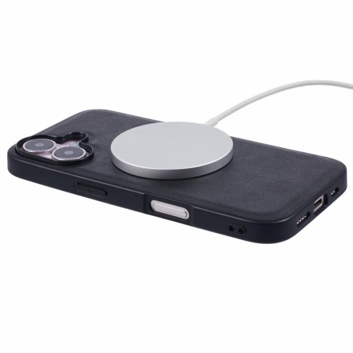 X-Level - X-LEVEL Bojue-3 iPhone 16 Skal MagSafe Läder Svart