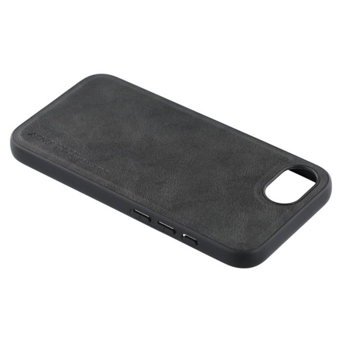 X-Level - X-LEVEL Bojue-3 iPhone 16e Skal Läderbelagt Svart