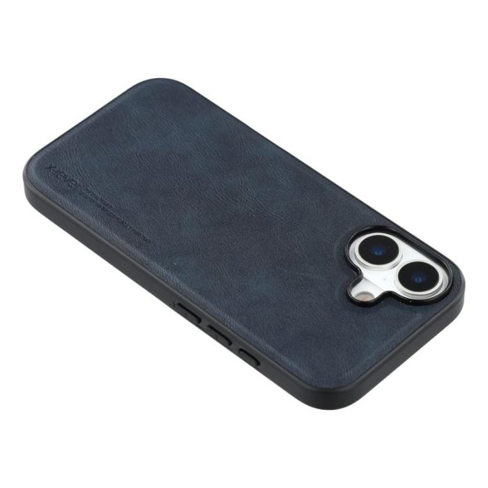 X-Level - X-LEVEL Bojue-3 iPhone 17 Skal Läderbelagt PC+TPU Blå