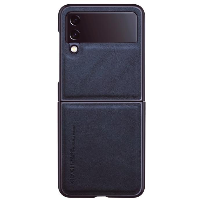 X-Level - X-LEVEL Bojue-3 Samsung Galaxy Z Flip4 Fodral PU Läder Blå