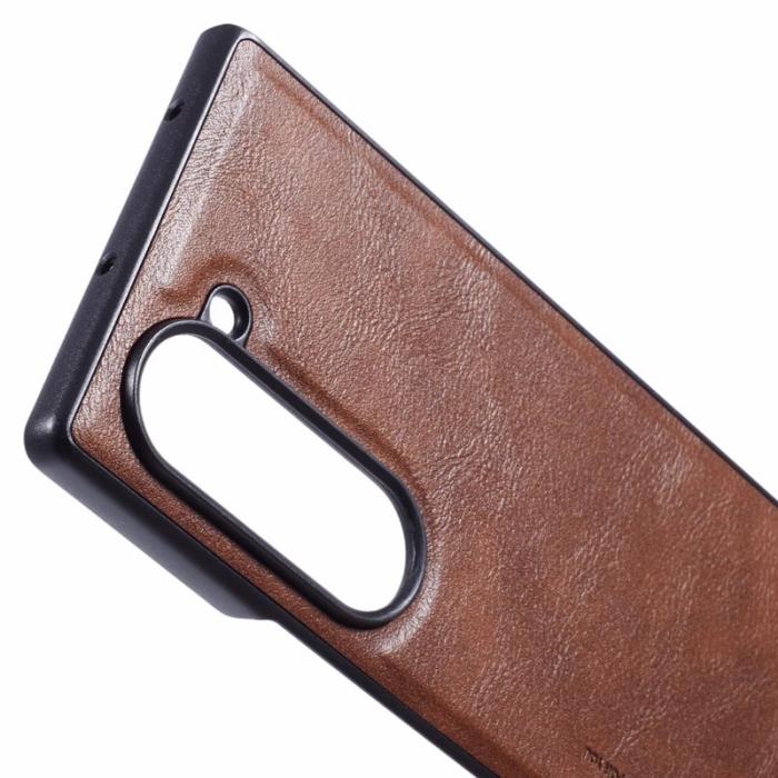X-Level - X-LEVEL Bojue-3 Samsung Galaxy Z Fold6 Fodral Läder TPU Brun