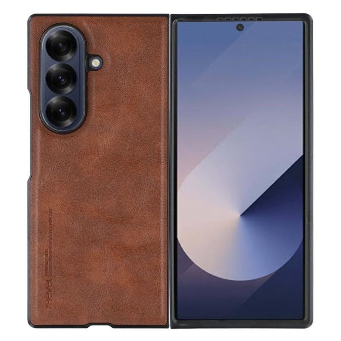 X-Level - X-LEVEL Bojue-3 Samsung Galaxy Z Fold7 Fodral Läder Brun