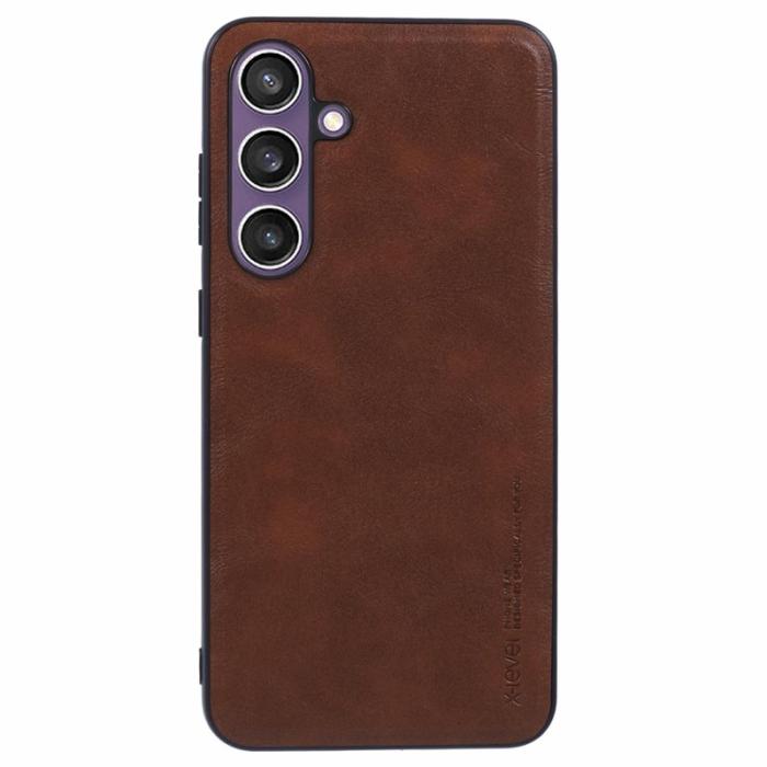 X-Level - X-LEVEL Bojue-3 Skal för Samsung Galaxy S24 FE - Brun