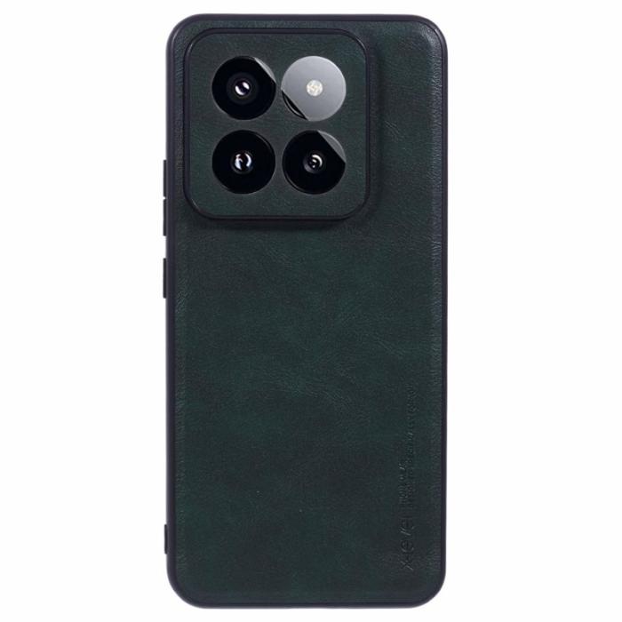 X-Level - X-LEVEL Bojue-3 Xiaomi 14 Pro Skal Läder+PC+TPU - Midnattsgrön