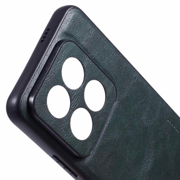 X-Level - X-LEVEL Bojue-3 Xiaomi 14 Pro Skal Läder+PC+TPU - Midnattsgrön