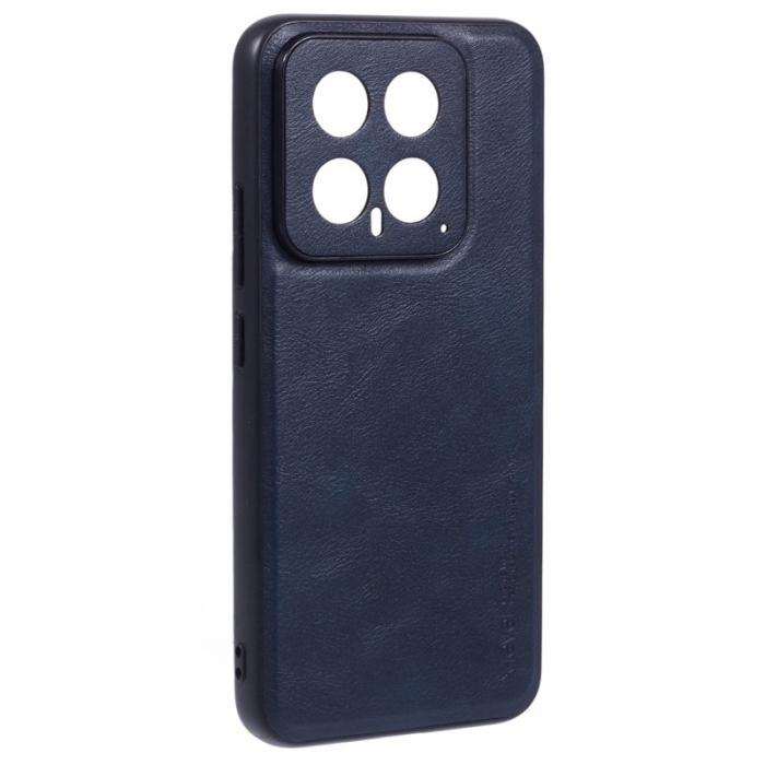 X-Level - X-LEVEL Bojue-3 Xiaomi 14 Skal Läderbeläggning Blå