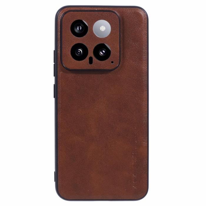 X-Level - X-LEVEL Bojue-3 Xiaomi 14 Skal Läderbeläggning Brun