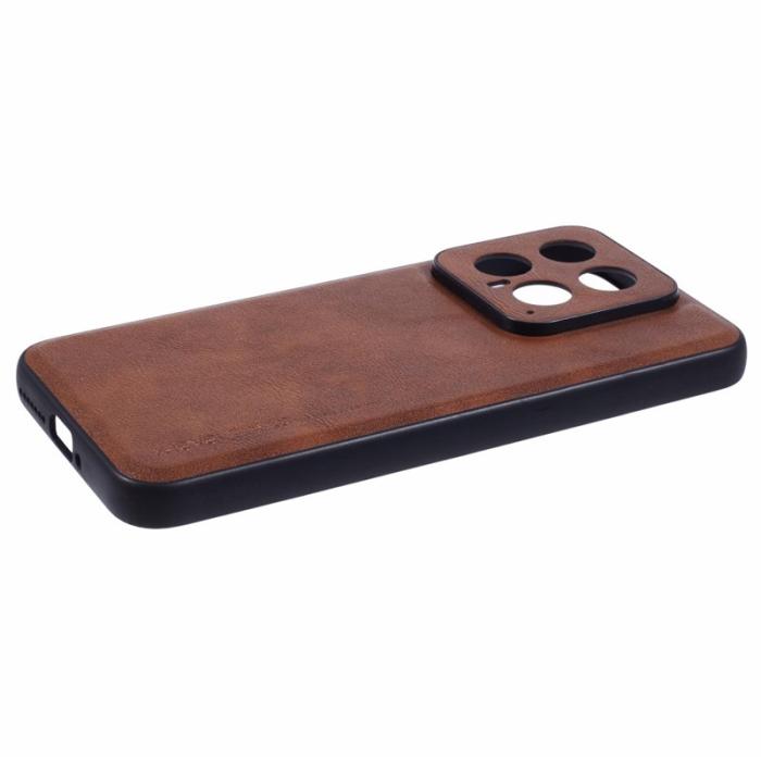 X-Level - X-LEVEL Bojue-3 Xiaomi 14 Skal Läderbeläggning Brun