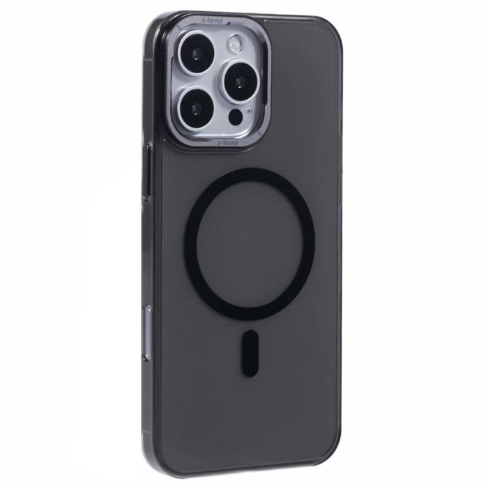 X-Level - X-LEVEL Clear Series iPhone 16 Pro Skal MagSafe Transparent Svart