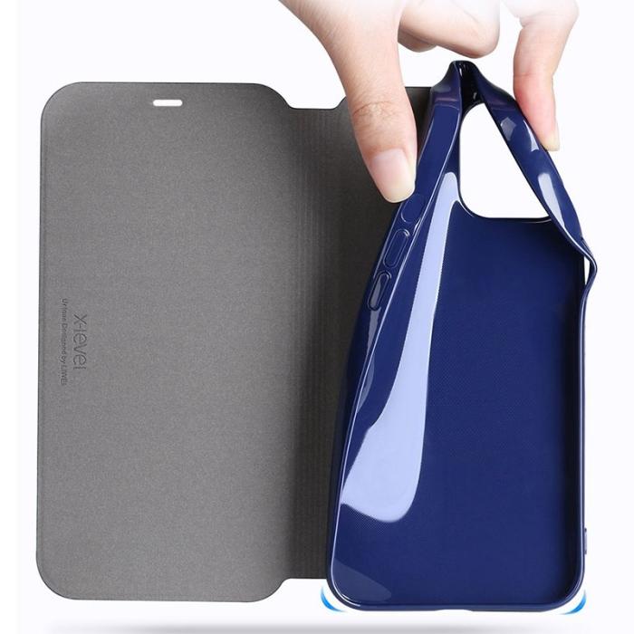 X-Level - X-LEVEL Colorful-2 iPhone 14 Plus Flip Cover Fodral Mörkblå