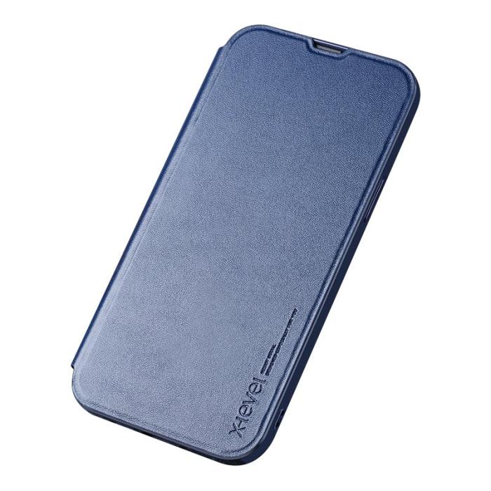 X-Level - X-LEVEL Colorful-Ⅱ iPhone 15 Fodral Mörkblå PU Läder