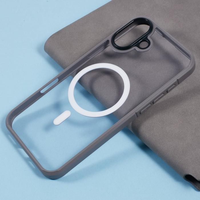 X-Level - X-LEVEL Crystal Clear iPhone 16 Plus Skal TPU+PC - Grå