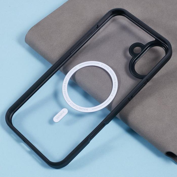 X-Level - X-LEVEL Crystal Clear iPhone 16 Plus Skal TPU+PC - Svart