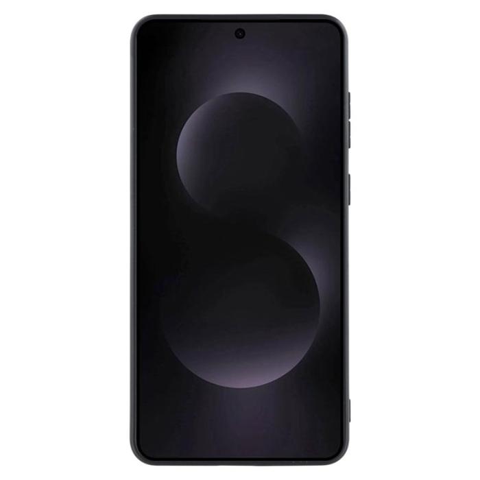 X-Level - X-LEVEL Galaxy S25 Edge Skal Läderbelagt TPU Med Ställ - Svart