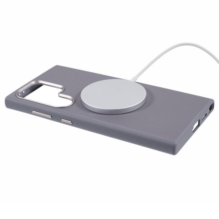 X-Level - X-LEVEL Galaxy S25 Ultra Skal MagSafe PU Läder Grå