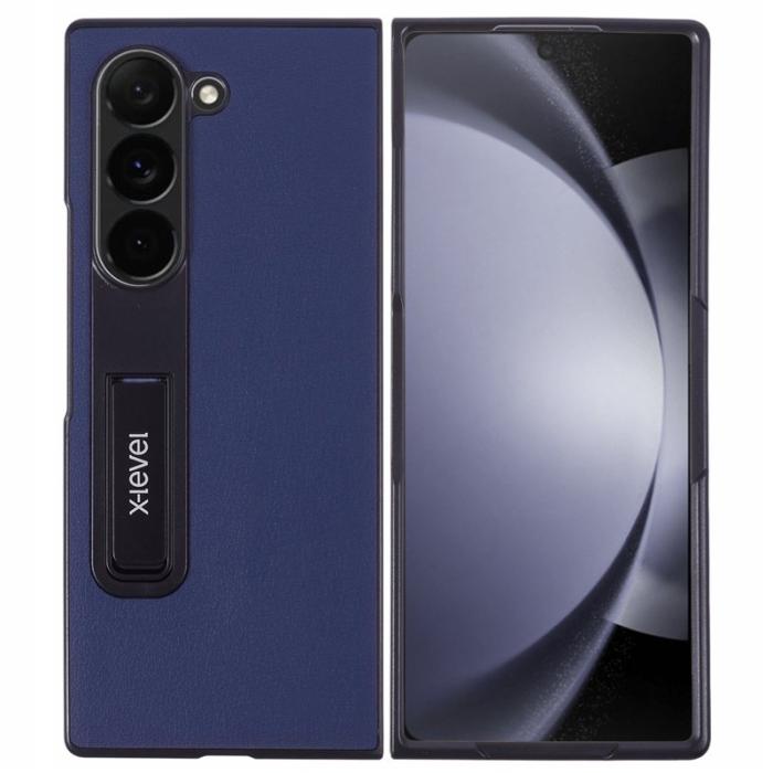 X-Level - X-LEVEL Galaxy Z Fold6 5G Mobilskal med Ställ Dark Blue - Blå