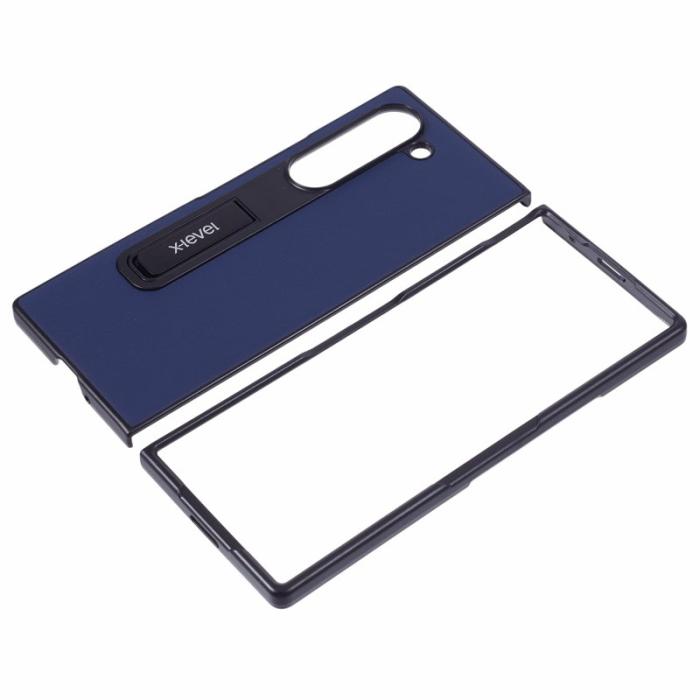 X-Level - X-LEVEL Galaxy Z Fold6 5G Mobilskal med Ställ Dark Blue - Blå