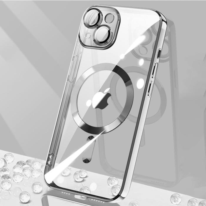 X-Level - X-LEVEL Glass Lens Guard Slim Case iPhone 15 MagSafe Svart