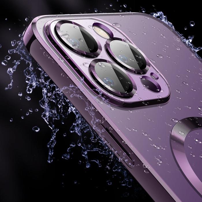 X-Level - X-LEVEL Glass Lens Guard Slim Case iPhone 15 MagSafe Svart