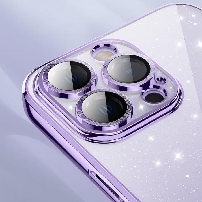 X-Level - X-LEVEL iPhone 13 Pro Max Skal Glitter Transparent TPU - Guld