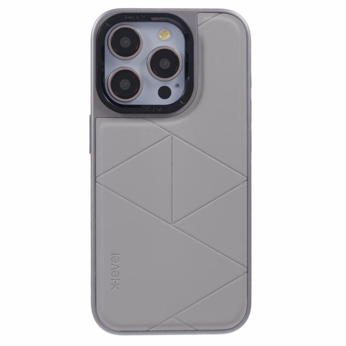 X-Level - X-LEVEL iPhone 13 Pro Max Skal Shockproof Geometric Titanium Grey