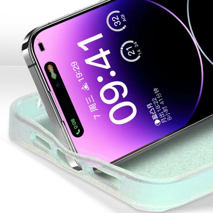 X-Level - X-LEVEL iPhone 14 Pro Max Skal PC+TPU Skydd Aurora Laser Rainbow Black