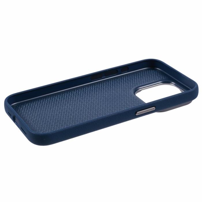 X-Level - X-LEVEL iPhone 14 Pro Skal Slim PU Läder Hård PC Blå