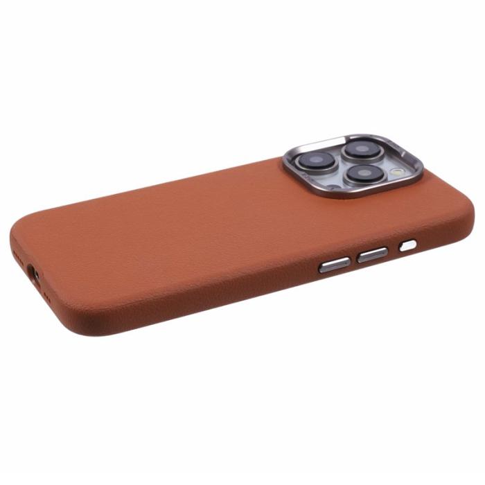 X-Level - X-LEVEL iPhone 14 Pro Skal Slim PU Läder Hård PC Fodral - Brun