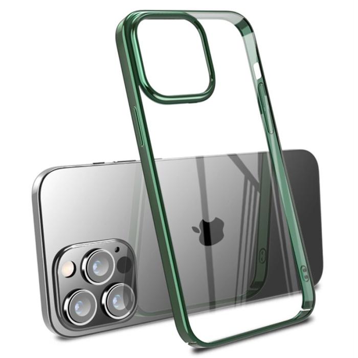 X-Level - X-LEVEL iPhone 15 Pro Fodral Klar Bakside Hård PC Midnight Green