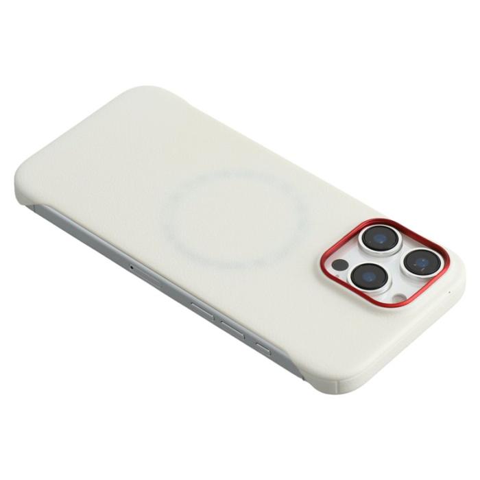 X-Level - X-LEVEL iPhone 15 Pro Magnetiskt Fodral PC + Metall Vit