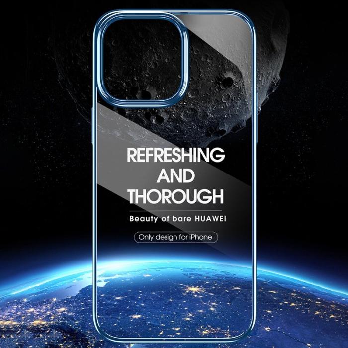 X-Level - X-LEVEL iPhone 15 Pro Max Fodral Hård PC Klar Bakre Blå