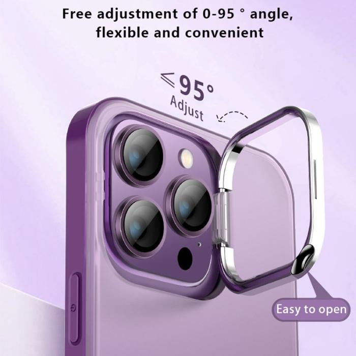 X-Level - X-LEVEL iPhone 15 Pro Max Skal med Kickstand - Mörkblå