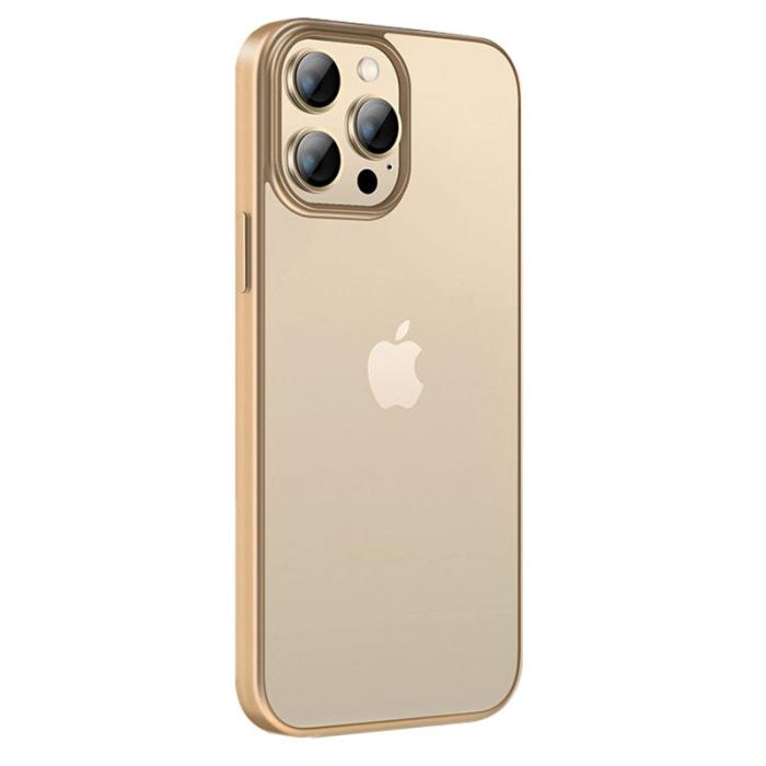 X-Level - X-LEVEL iPhone 15 Pro Max Skal Transparent Mjuk TPU Guld