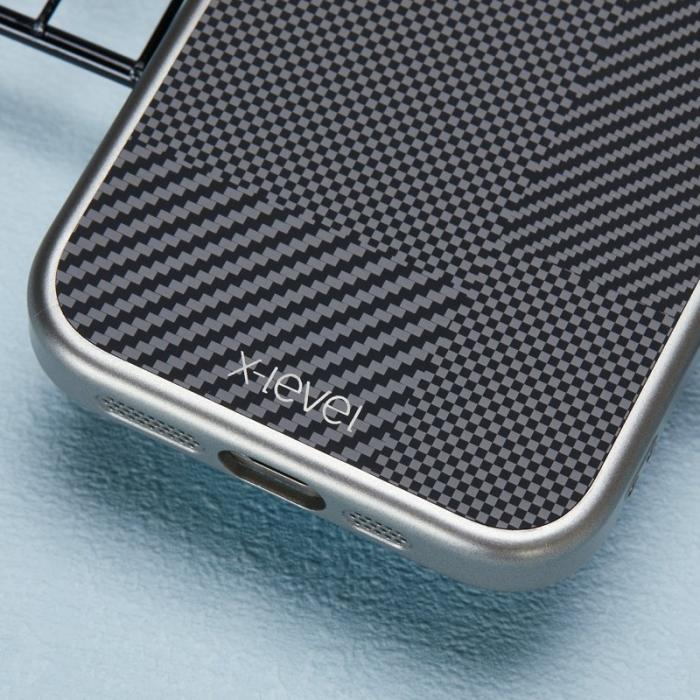 X-Level - X-LEVEL iPhone 15 Pro Skal Drop Protection Titanium Grey