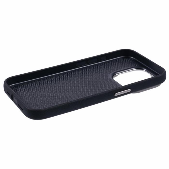 X-Level - X-LEVEL iPhone 15 Pro Skal Slim PU Läder Hård PC Svart