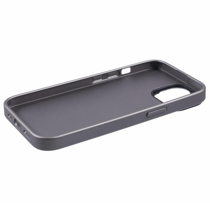 X-Level - X-LEVEL iPhone 15 Skal Stöttålig Geometrisk PU Läder - Grå