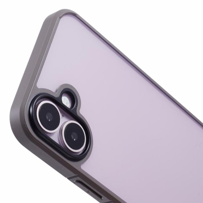 X-Level - X-LEVEL iPhone 16 Plus Fodral Akryl+Silicone Klar Bak Grey