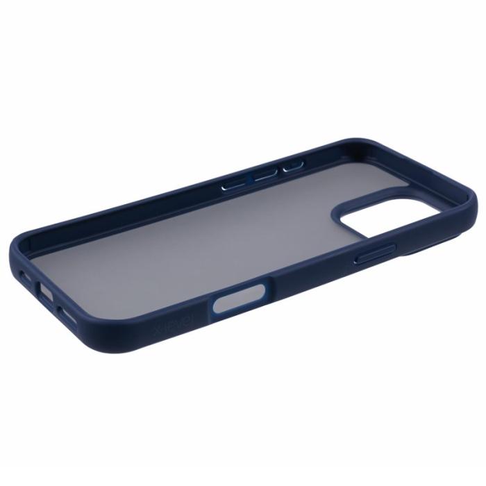 X-Level - X-LEVEL iPhone 16 Pro Fodral Akryl TPU Gummi Stöttålig Mörkblå