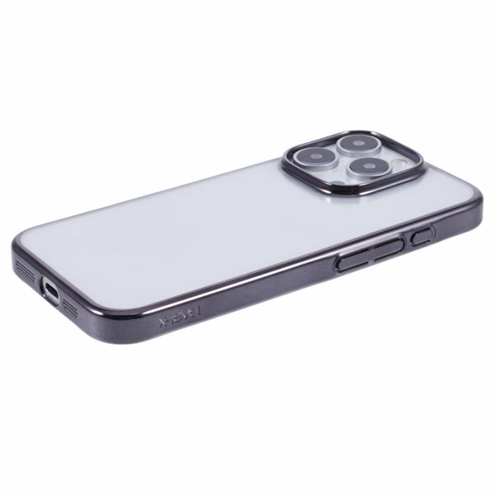 X-Level - X-LEVEL iPhone 16 Pro Fodral Electroplating Klar Bak - Grå