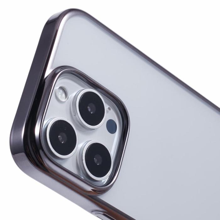 X-Level - X-LEVEL iPhone 16 Pro Fodral Electroplating Klar Bak - Grå