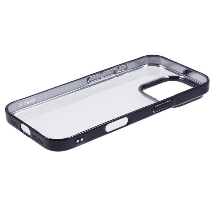 X-Level - X-LEVEL iPhone 16 Pro Fodral Electroplating Svart Transparent