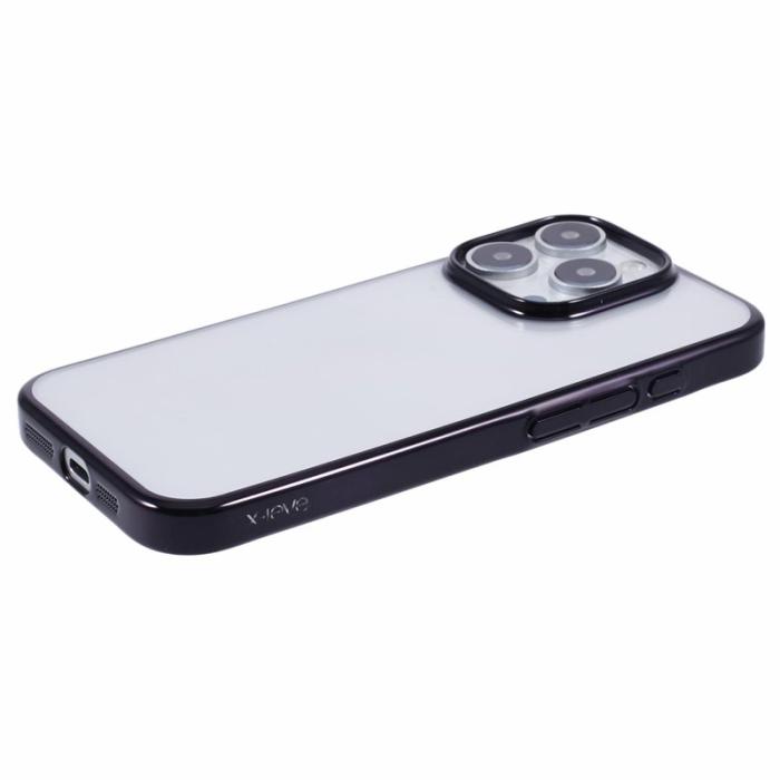 X-Level - X-LEVEL iPhone 16 Pro Fodral Electroplating Svart Transparent