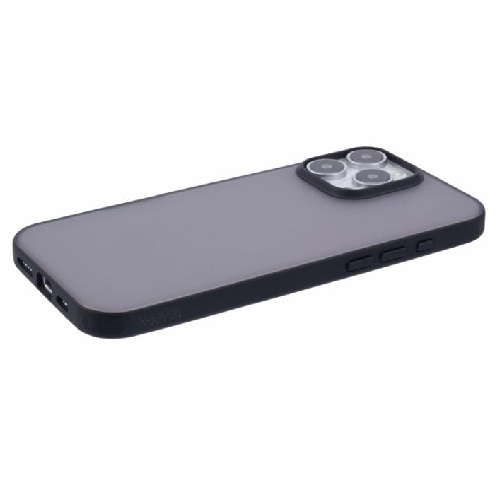 X-Level - X-LEVEL iPhone 16 Pro Fodral Frosted Back Shockproof Svart