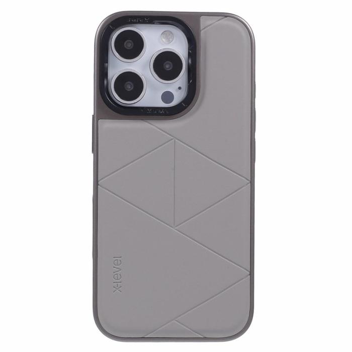 X-Level - X-LEVEL iPhone 16 Pro Fodral Geometrisk Titan Grå