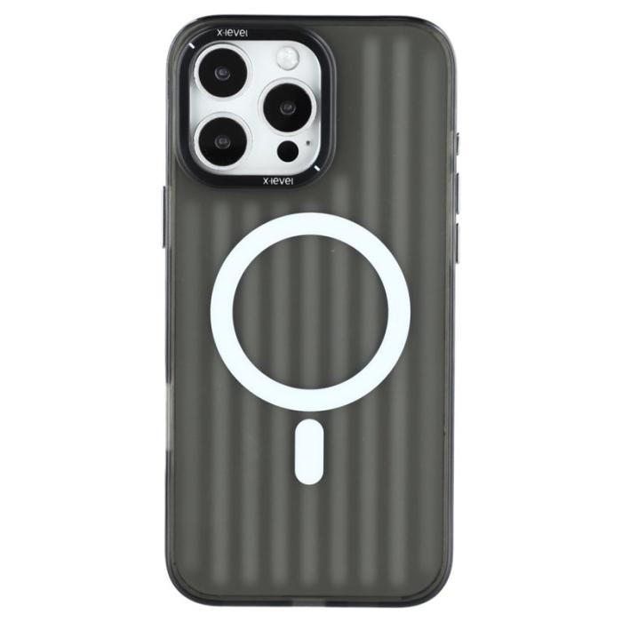 X-Level - X-LEVEL iPhone 16 Pro Fodral MagSafe Svart Corrugated Texture