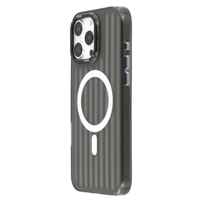 X-Level - X-LEVEL iPhone 16 Pro Fodral MagSafe Svart Corrugated Texture