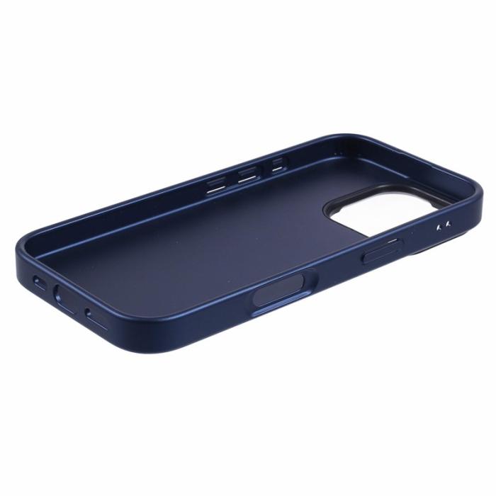 X-Level - X-LEVEL iPhone 16 Pro Max Skal Geometrisk PC+TPU Läder Blå