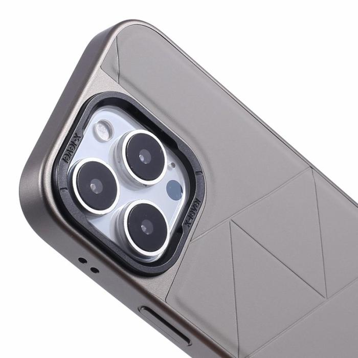 X-Level - X-LEVEL iPhone 16 Pro Max Skal Geometrisk Titan Grå